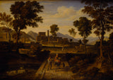 joseph-anton-koch-1830-italijanska-pokrajina-z-mostom-čez-reko-umetniški-tisk-likovne-reprodukcije-stenske-umetnosti-id-a8s6yejkj