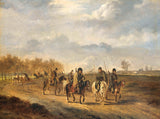 pieter-gerardus-van-os-1813哥萨克人在一条乡村道路上，在卑尔根附近在北荷兰艺术打印精美的艺术复制品墙艺术id a8t4eguz6