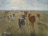 Theodor philipsen 1890在岛上的长影子牛在萨尔特霍尔姆岛上的艺术印刷精美的艺术复制品墙上art-id-a8t6jhgqp