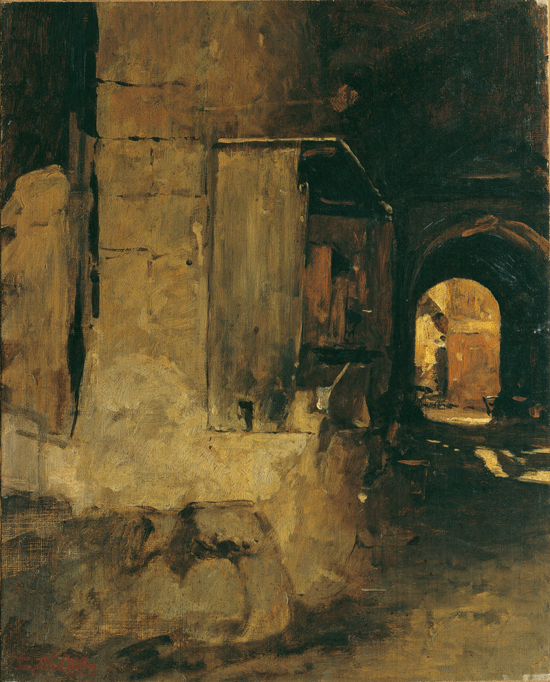 leopold-carl-muller-gate-of-an-arab-house-art-print-fine-art-reproduction-wall-art-id-a8vd0a400