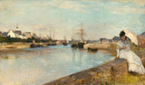 berthe-morisot-1869-洛里昂港口藝術印刷美術複製品牆藝術 id-a8vdycwh6