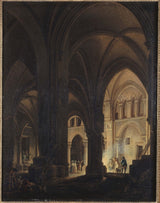 Pierre-Antoine-Demachy-1787-wewnątrz-kościoła-świętych-niewiniątek-artystyczny-reprodukcja-sztuki-sztuki-ściennej