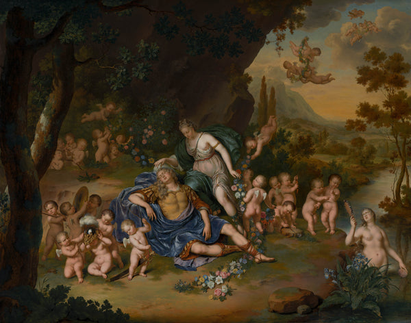 willem-van-mieris-1709-armida-binding-the-sleeping-rinaldo-with-flowers-art-print-fine-art-reproduction-wall-art-id-a8x87wz3i