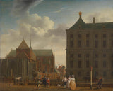 isaac-ouwater-1780-the-new-nhà thờ-và-the-town-hall-on-the-dam-in-amsterdam-art-print-fine-art-reproduction-wall-art-id-a8xng4093