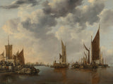 Јан-ван-де-Цаппелле-1660-морски пејзаж-са-бродовима-уметност-штампа-ликовна-репродукција-зид-уметност-ид-а8кв3ивмц