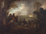 antoine-watteau-1709-le-defile-the-line-of-march-art-print-fine-art-reproducción-wall-art-id-a8xxupiur