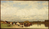 朱爾斯·杜普雷-1836-奶牛穿越福特藝術印刷品美術複製品牆藝術 id-a8y5ur6hg
