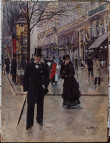 jean-beraud-1880-on-the-boulevard-art-print-fine-art-reproduction-wall-art