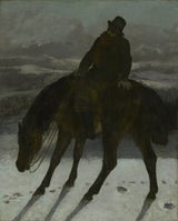 구스타브 쿠르베-1864-말을 탄 사냥꾼-예술-인쇄-미술-복제-벽-예술-id-a8zpxsz86