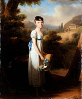 louis-leopold-boilly-1807-porträtt-av-mademoiselle-athenais-av-albenas-konst-tryck-fin-konst-reproduktion-vägg-konst