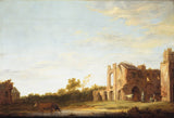 aelbert-cuyp-1642-landskap-med-ruinerna-av-rijnsburg-klostret-nära-leiden-konsttryck-fin-konst-reproduktion-väggkonst-id-a91iw3th6