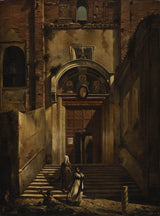 франческо-диофеби-1825-странични чекори-од-капитол-до-црквата-на-Марија-во-Аракоели-рим-уметност-печатење-фина-уметност-репродукција-ѕид-уметност- id-a92agl5br