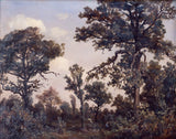 西奥多·卢梭1839年-枫丹白露的大橡树森林艺术印刷精美的艺术复制品墙艺术id a92wut6qr