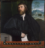 Moretto-da-brescia-1520肖像，一个人的艺术打印精细艺术复制墙艺术ID-a93c1ua6q