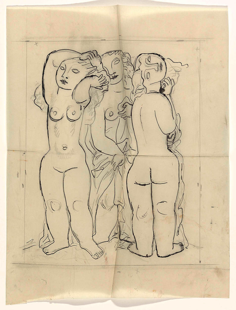 leo-gestel-1891-sketch-of-three-women-art-print-fine-art-reproduction-wall-art-id-a93ec3653