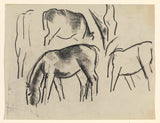 leo-gestel-1891-estudo-de-vacas-e-cavalos-impressão-de-arte-reprodução-de-finas-artes-arte-de-parede-id-a93naqli7