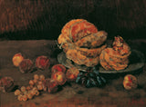 カール シュッフ-1884-カボチャのある静物-桃とブドウ-アート プリント-ファイン アート-複製-壁アート-id-a9431ngaa