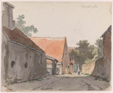 adrianus-eversen-1828-view-of-a-street-in-harderwijk-art-print-fine-art-reproduction-wall-art-id-a95i603b2