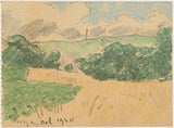 adolf-le-comte-1920-koren-felt-mellem-træer-kunsttryk-fin-kunst-reproduktion-væg-kunst-id-a95pgaw7n
