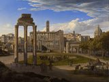 Johann Heinrich-schilbach-1825-view-of-the-forum-Romanum-k-the-Capitol-art-print-fine-art-reprodukčnej-wall-art-id-a96griexm