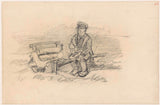 約瑟夫-以色列-1834-農民坐在獨輪車上藝術印刷精美藝術複製牆藝術 id-a9729f888