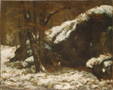 古斯塔夫·庫爾貝-1865-鹿藝術印刷品美術複製品牆藝術 id-a981sxrxy