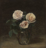 亨利·方丹·拉圖爾-1877-靜物與玫瑰-藝術印刷-美術複製品-牆藝術-id-a98x3v9bq