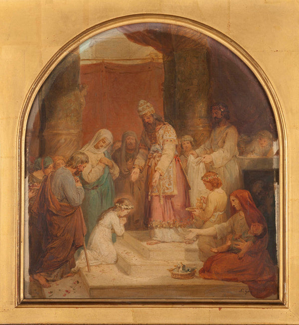 nicolas-louis-francois-gosse-1857-sketch-for-the-church-of-st-nicolas-du-chardonnet-the-presentation-of-the-virgin-in-the-temple-art-print-fine-art-reproduction-wall-art