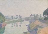 Louis-Hayet-1888-bord-de-loise-art-print-reprodukcja-dzieł sztuki-sztuka-ścienna-id-a99ljntlz