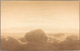 Caspar-david-Friedrich-1839-Moonrise-on-egy üres-shore-art-print-fine-art-reprodukció fal-art-id-a9amrfiw5