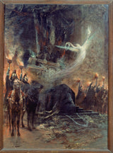 georges-jules-victor-clairin-1885-begravning-av-victor-hugo-vakan-under-triumfbågen-konst-tryck-konst-reproduktion-väggkonst