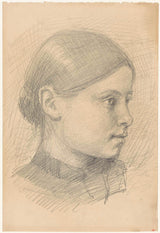 Јозеф-Израел-1834-глава-девојке-са-њеном-тесном-уметницом-принт-ликовна-репродукција-зид-уметност-ид-а9апаицај