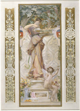 盧克·奧利維爾·默森-1888-巴黎市政廳假日樓梯草圖，其餘藝術印刷品美術複製品牆藝術