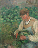camille-pissarro-1895-trädgårdsmästaren-gammal-bonde-med-kålkonsttryck-finkonst-reproduktionsväggkonst-id-a9cjilaz9
