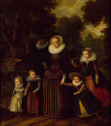 अज्ञात-1620-एक जोड़े और चार बच्चों का चित्र-कला-प्रिंट-ललित-कला-पुनरुत्पादन-दीवार-कला-आईडी-a9ctie5v6