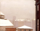 佩德·塞弗林·克雷耶（1900-Copenhagen）屋顶在雪艺术印刷下精美的艺术复制品墙艺术IDA9CWJ094O