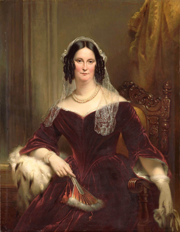 jan-adam-kruseman-1844-portrait-of-dieuwke-fountain-second-wife-of-adriaan-van-art-print-fine-art-reproduction-wall-art-id-a9d0xacq3