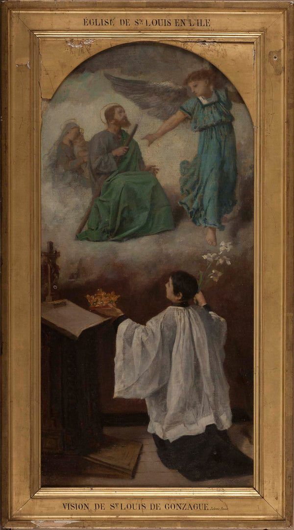 isidore-patrois-1870-sketch-for-the-church-of-saint-louis-en-lile-saint-louis-de-gonzague-contemplating-the-virtues-of-jesus-or-the-vision-of-st-aloysius-gonzaga-art-print-fine-art-reproduction-wall-art