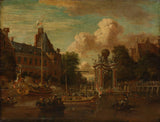 Ейбрахам-щъркел-1697-на-пристигането на най-руско-посолството в Амстердам 29-арт-печат-фино арт-репродукция стена-Art-ID-a9e538uws