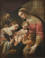 Spôsob-of-Ludovico Carracci - the-mystik-manželstva-of-St-Catherine-art-print-fine-art-reprodukčnej-wall-art-id-a9fodqa1k