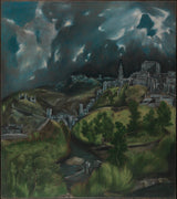el-greco-1599-view-of-Toledo-art-print-fine-art-gjengivelse-vegg-art-id-a9g6f2ddy