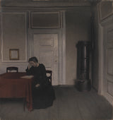 vilhelm-hammershoi-living-in-strand-street-with-the-artists-wife-art-print-fine-art-reproducción-wall-art-id-a9ggpc026