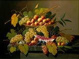 塞弗林·罗森的静物画与一篮水果的艺术打印精美的艺术复制品-墙-艺术-id-a9i3one1s
