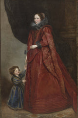 Anthony-van-dyck-1625-genueńska-dama-ze-dzieckiem-druk-reprodukcja-dzieł sztuki-sztuka-ścienna-id-a9iham4if