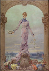 Լուիզ-Աբեմա-1901-Փարիզի-քաղաքի-այլաբանություն-արտ-տպագիր-գեղարվեստական-վերարտադրում-պատի-արվեստ