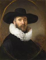伦勃朗·范·赖恩1634肖像的迪克·扬斯·比塞尔的艺术打印精细艺术复制墙艺术ID 9a7wz31b