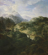 约翰·雅各布·多纳·德·君格雷景观带桥艺术印刷美术复制品墙艺术 id a9ksi1mdw