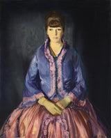 乔治·贝洛斯1919年，艾玛在紫色的连衣裙艺术打印精美的艺术复制品墙艺术ID A9LFQBO89