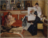 alfred-stevens-1888-i-studiet-kunsttryk-fin-kunst-gengivelse-vægkunst-id-a9lnfhsm3