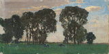 alfred-zoff-1897-langenpreising-bete-med-stora-träd-konsttryck-finkonst-reproduktion-väggkonst-id-a9mpwtvof